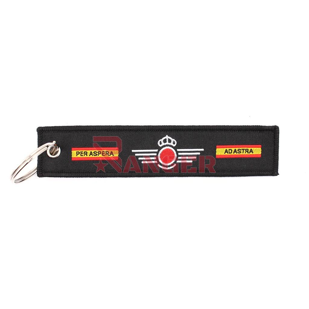LLAVERO CINTA RECTANGULAR IMMORTAL EJERCITO DEL AIRE NEGRO