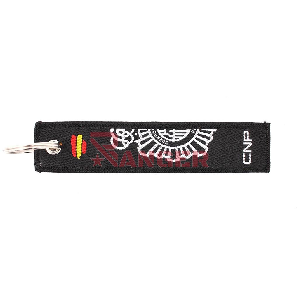 LLAVERO CINTA RECTANGULAR IMMORTAL POLICIA NACIONAL NEGRO/MARINO