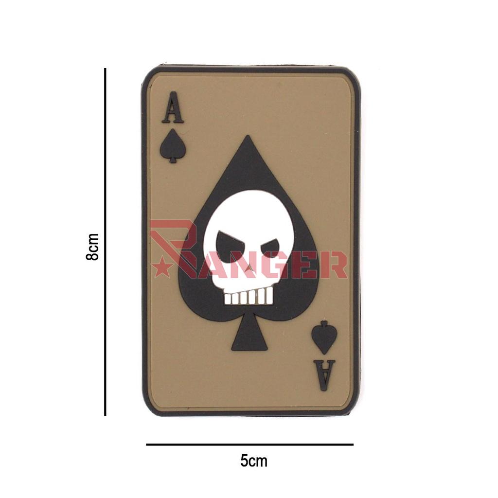 PARCHE IMMORTAL PVC 3D CARTA PICA CALAVERA COYOTE