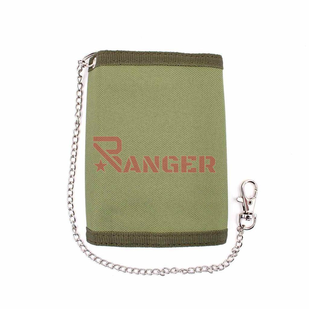 CARTERA IMMORTAL NYLON C/CADENA VERDE
