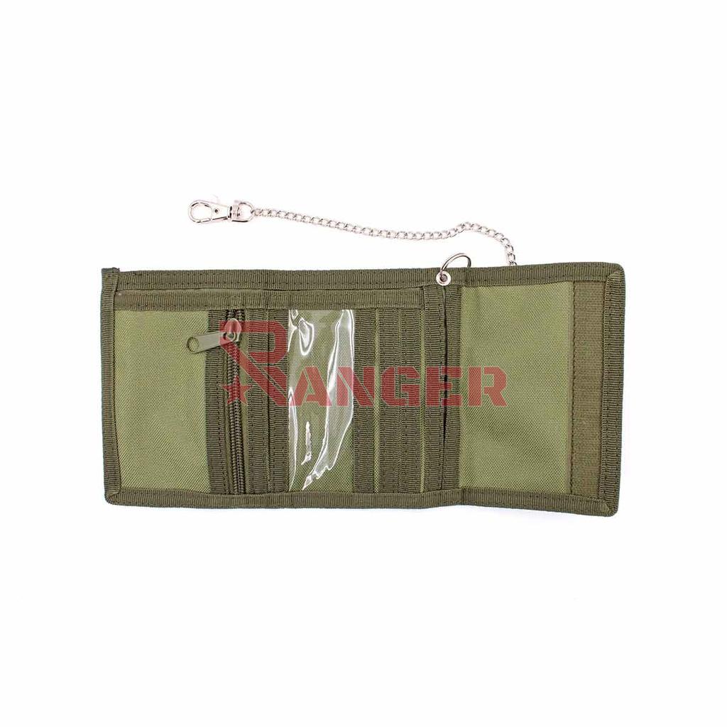 CARTERA IMMORTAL NYLON C/CADENA VERDE