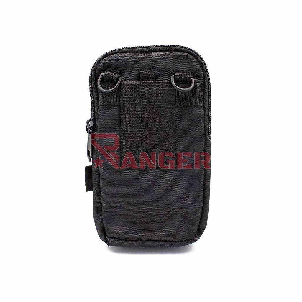 BOLSO IMMORTAL 2 RAYAS BOLSILLO MOVIL DELANTERO NEGRO