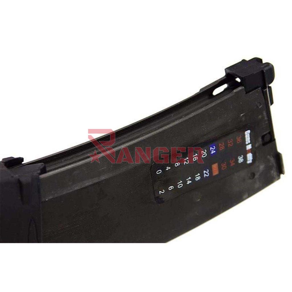 PACK FUSIL MARUI M4 MWS GAS NEGRO Y 3 CARGADORES