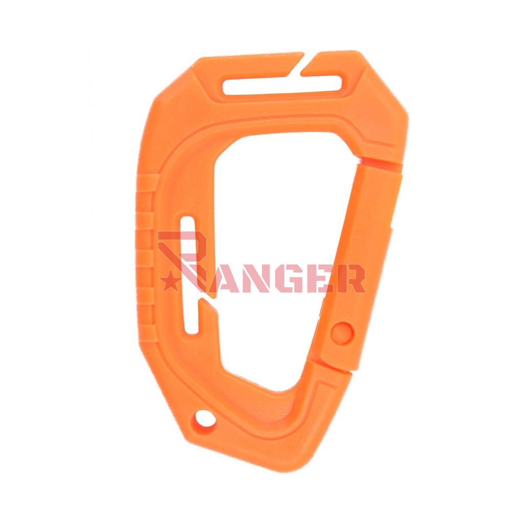 MOSQUETON IMMORTAL PVC TACTICO 89MM NARANJA