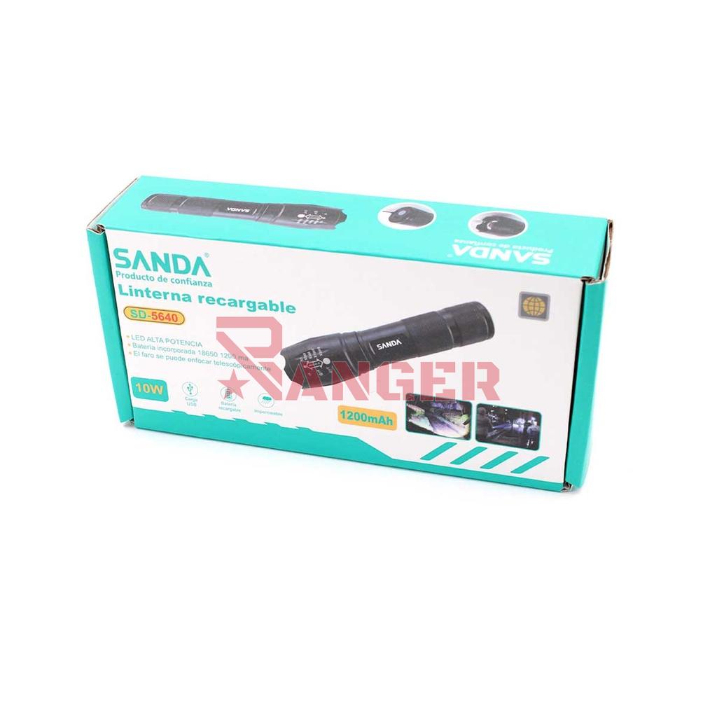 LINTERNA SANDA LED 10W RECARGABLE