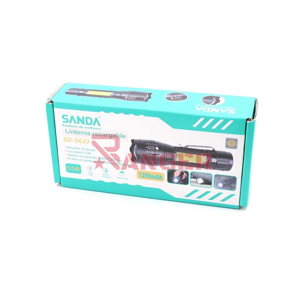 LINTERNA SANDA LED LATERAL C/CLIP 10W RECARGABLE