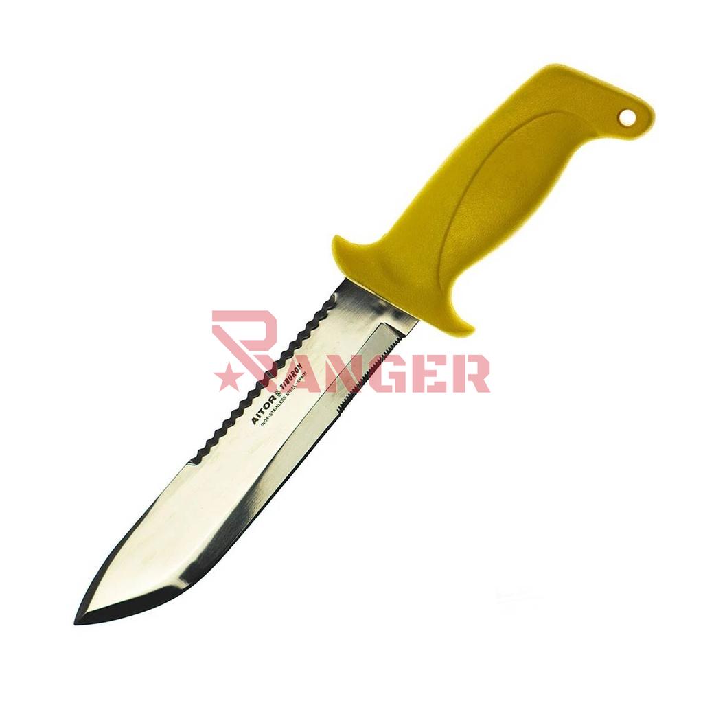 CUCHILLO AITOR TIBURON NEGRO-AMARILLO