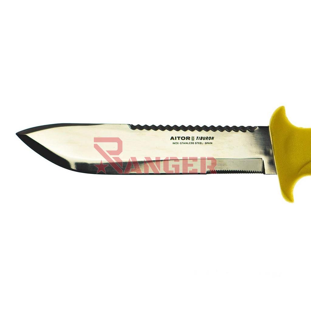 CUCHILLO AITOR TIBURON NEGRO-AMARILLO