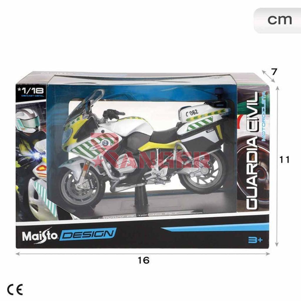 MOTO GUARDIA CIVIL BLANCA-VERDE