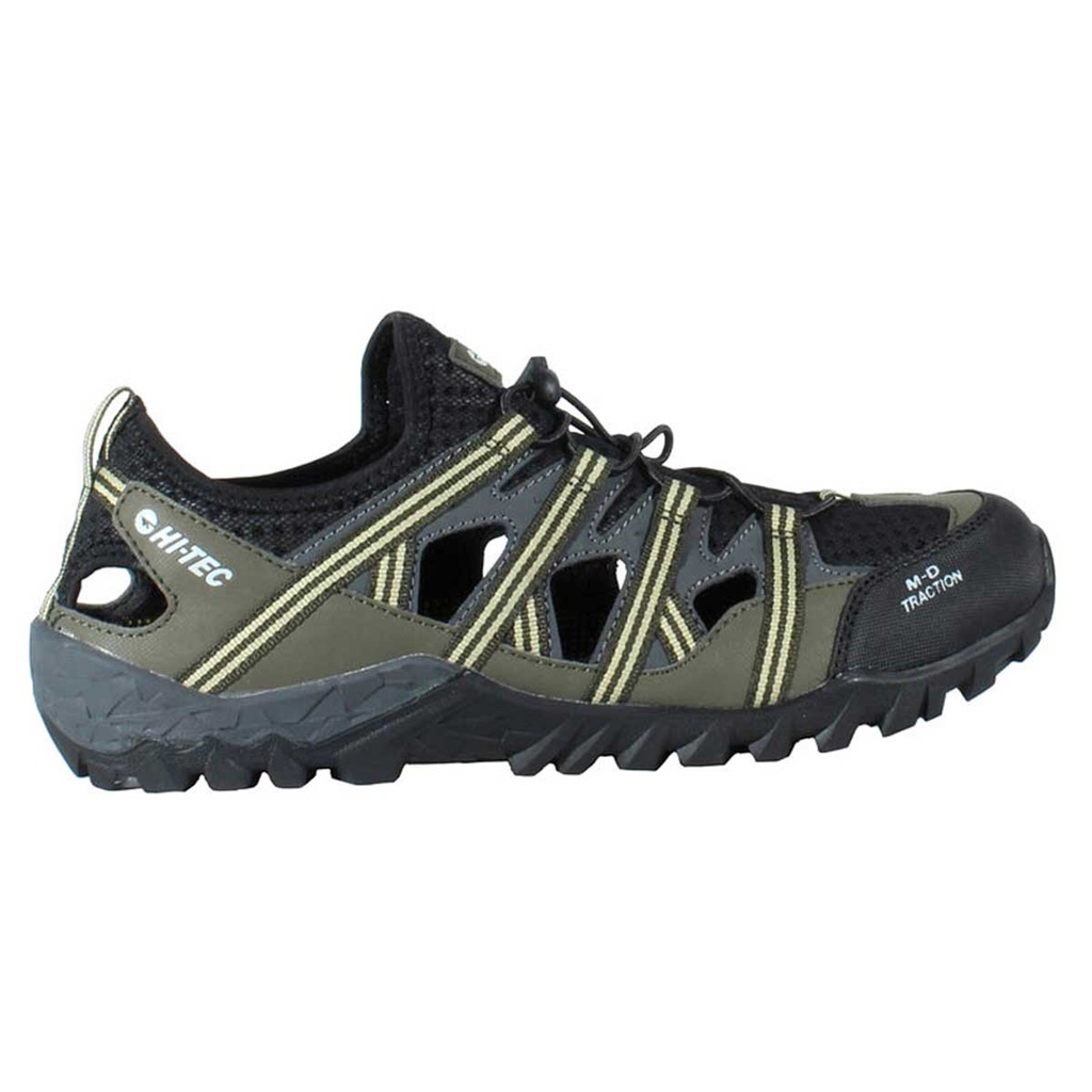 DEPORTIVO HI-TEC PAMPA ABIERTO VERDE-GRIS