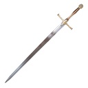 ESPADA 6047 GOT 128CM ACERO PLATA