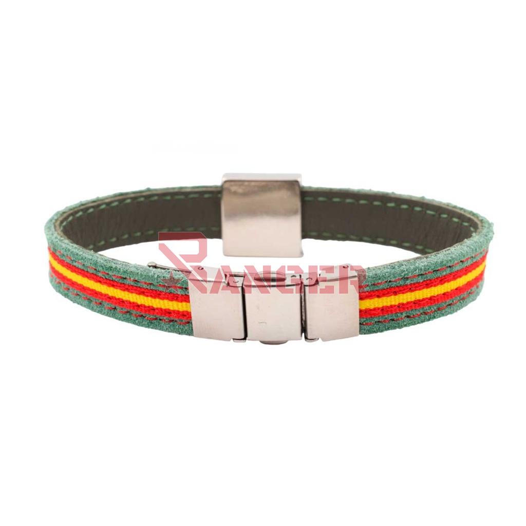 PULSERA LEGION CHAPA ESPAÑA VERDE SARGA