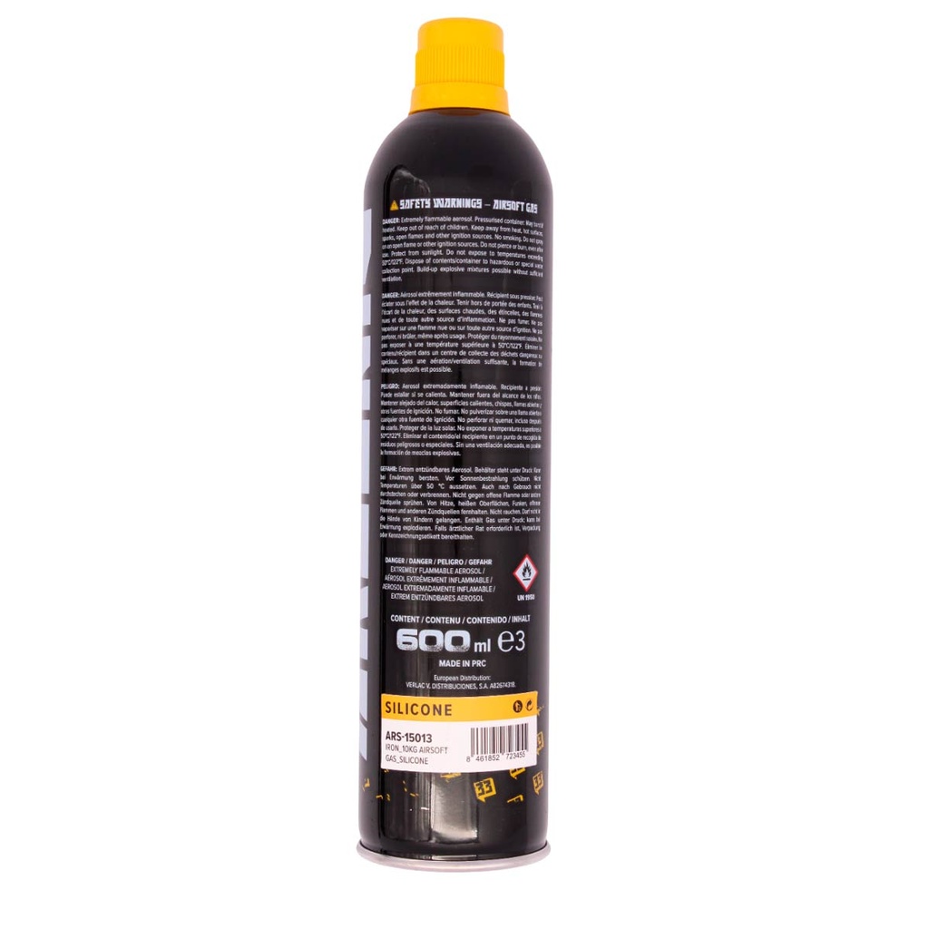 BOTELLA GAS ARSENIC IRON 10KG CON SILICONA