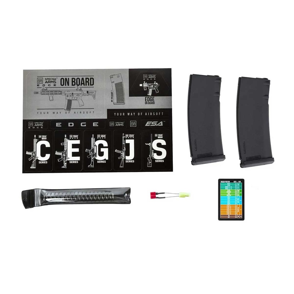 FUSIL SPECNA ARMS SA-E39-L EDGE HAL2 GEN.2 NEGRO-ROJO