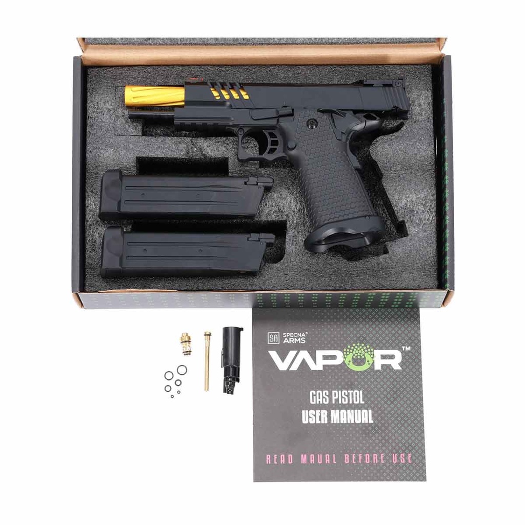 PISTOLA SPECNA ARMS SA-VGP10 VAPOR NEGRA-DORADA