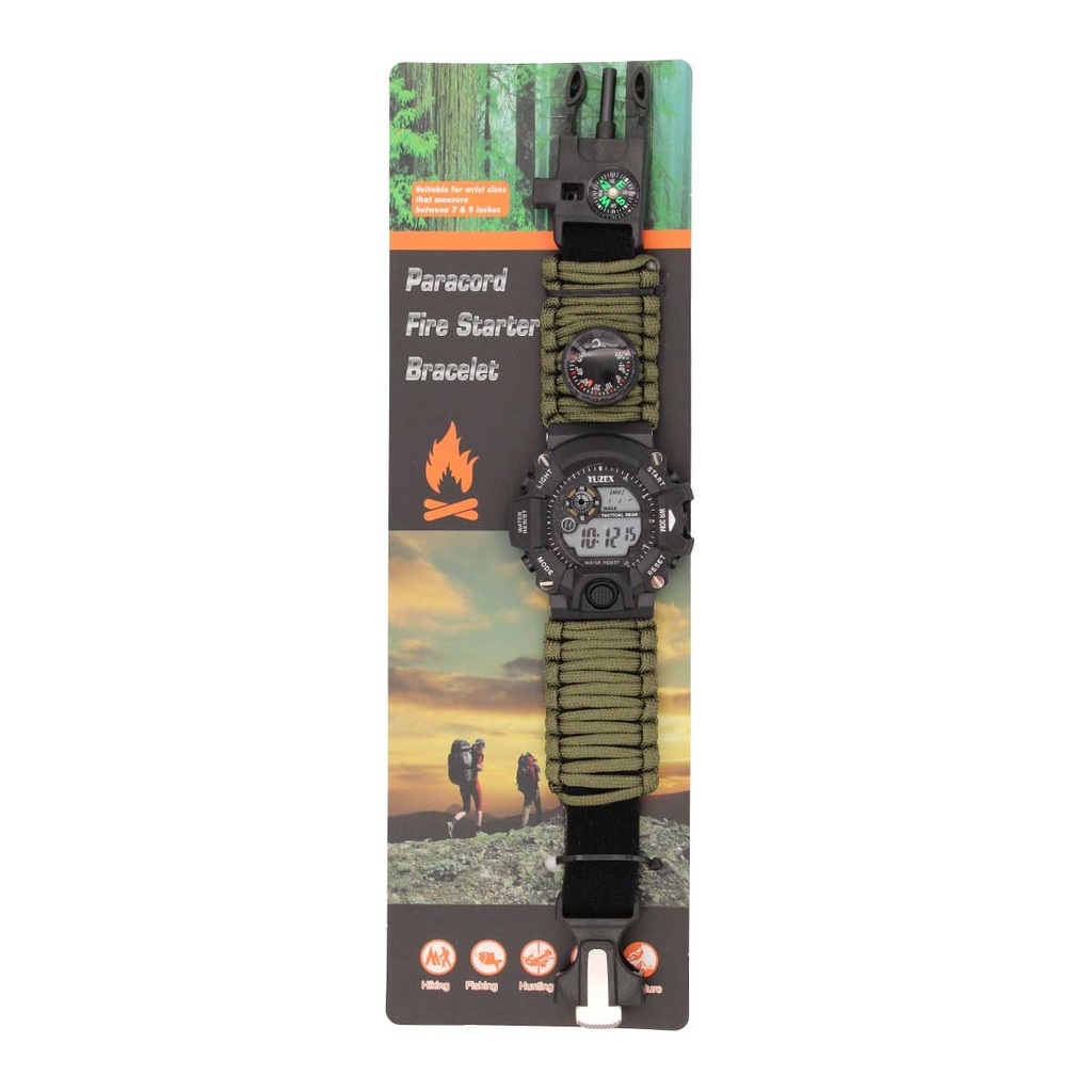 RELOJ DIGITAL PARACORD IMMORTAL VERDE