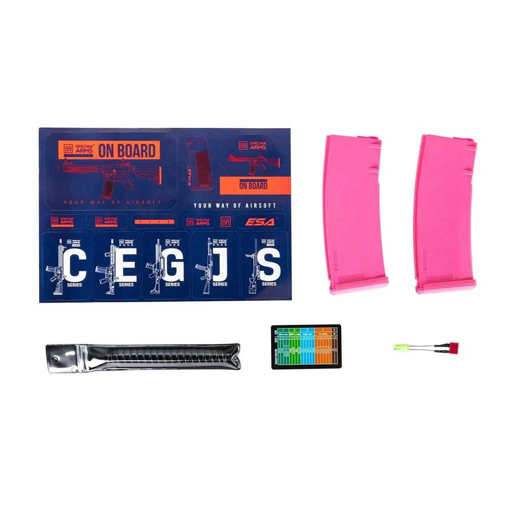 FUSIL SPECNA ARMS SA-F04-RL FLEX GEN.2 HAL ETU BRUSHLESS LIGHT OPS STOCK NEGRO-ROSA