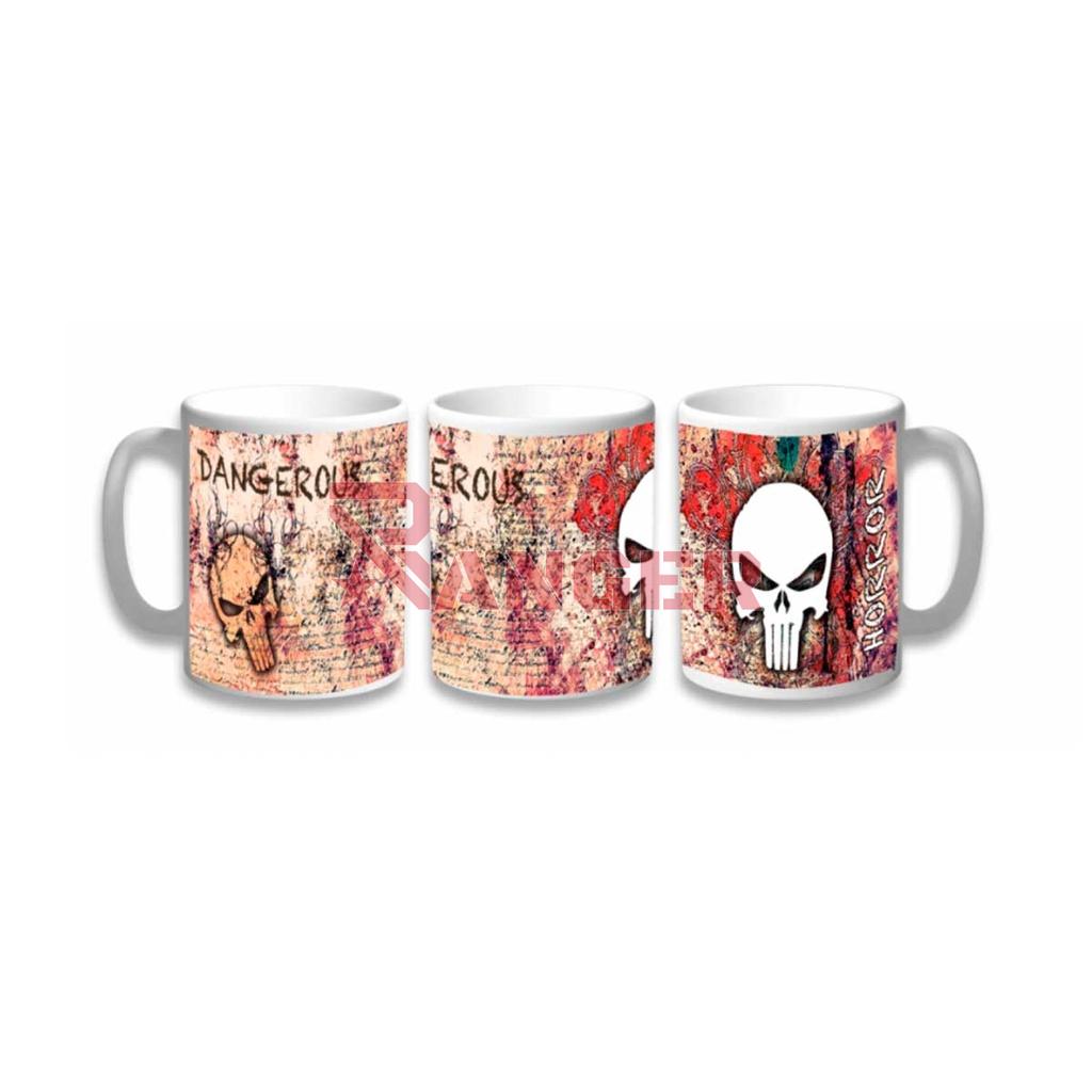 TAZA CERAMICA PUNISHER BLANCA