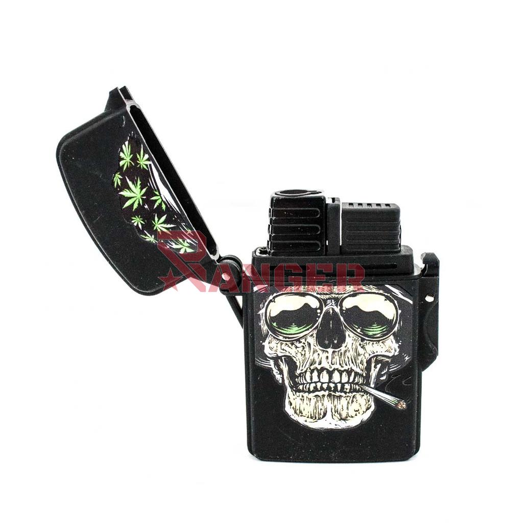 MECHERO SOPLETE CALAVERAS NEGRO