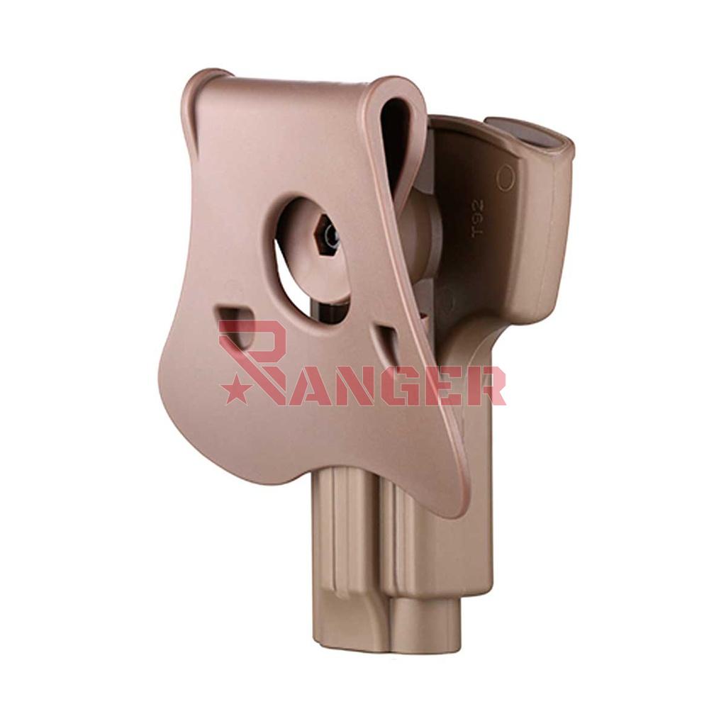 FUNDA PISTOLA RIGIDA AMOMAX BERETTA 92 TAN