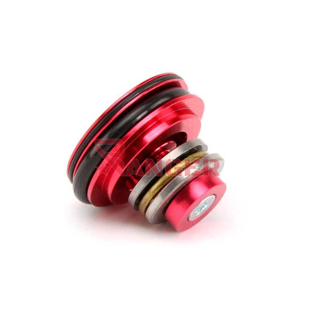 CABEZA PISTON DOBLE JUNTA TORICA AEG  AIRSOFTPRO ROJA