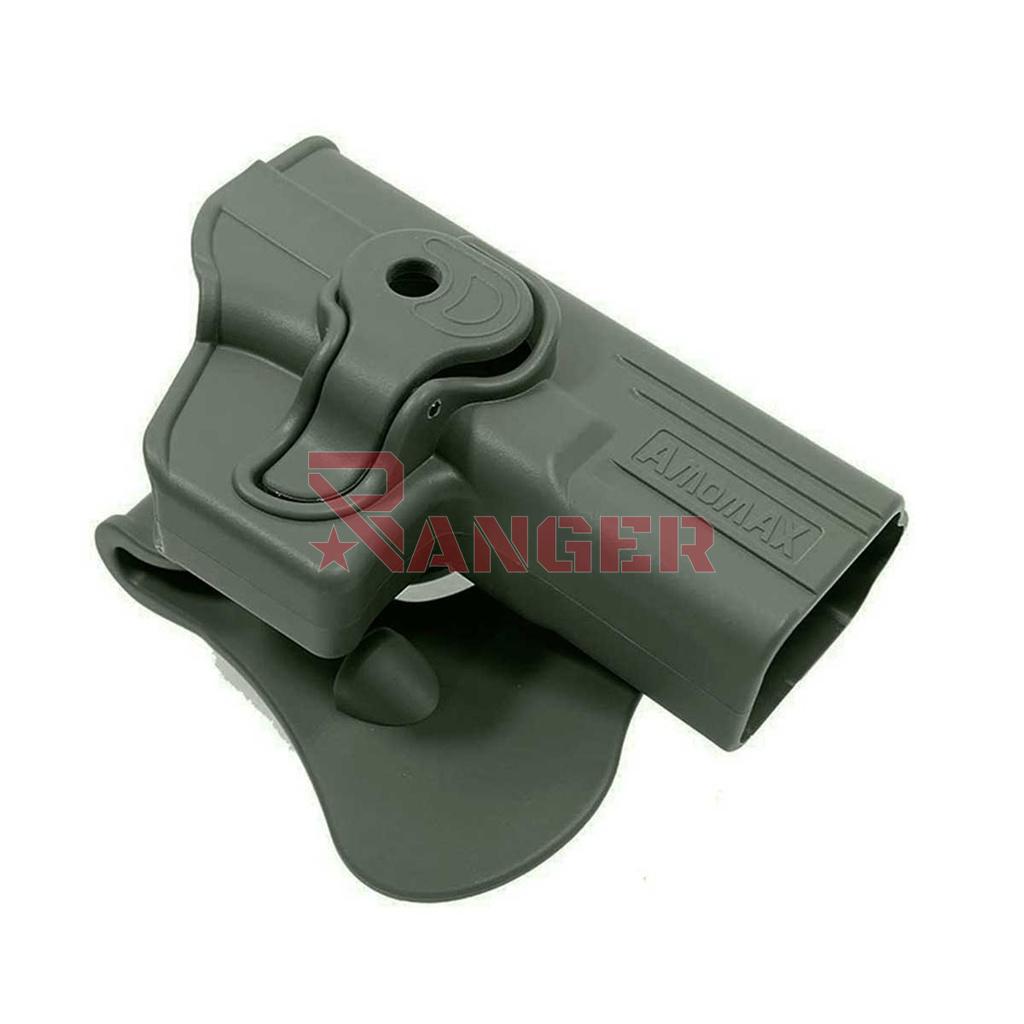 FUNDA PISTOLA RIGIDA AMOMAX GLOCK VERDE