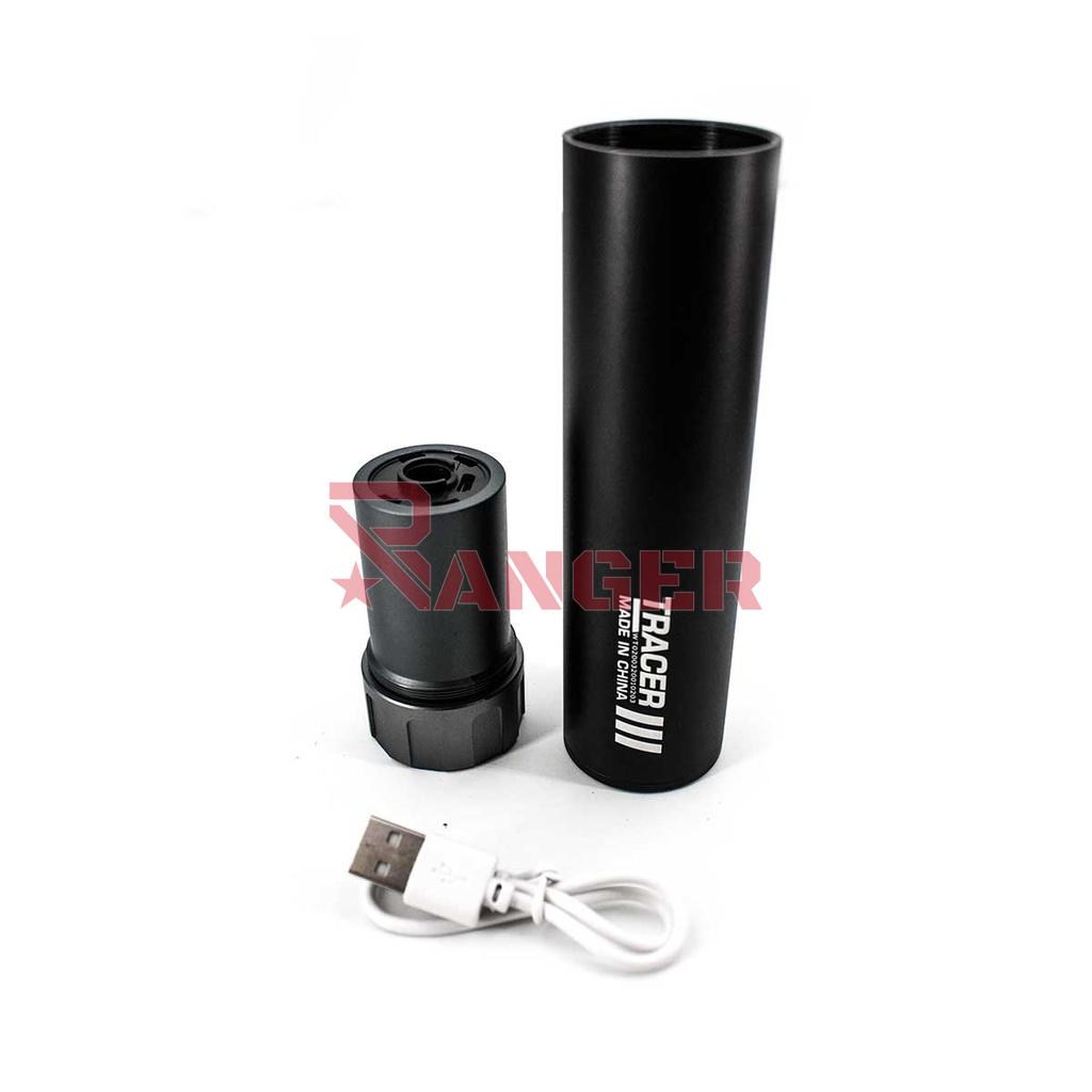 SILENCIADOR TRAZADOR LARGO 15.8CM/14MM CCW NEGRO