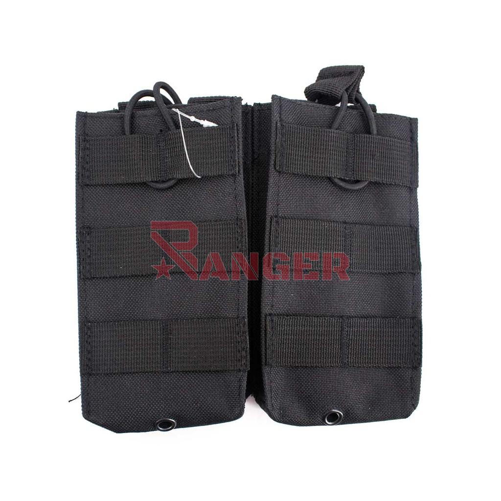POUCH CARGADOR M4 DOBLE MOLLE TIRAS NEGRA