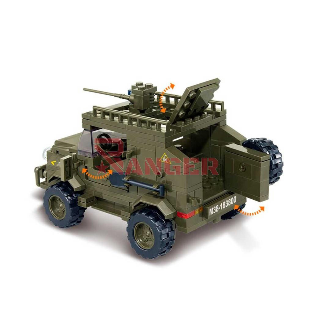 JEEP EJERCITO SLUBAN 221 PCS VERDE
