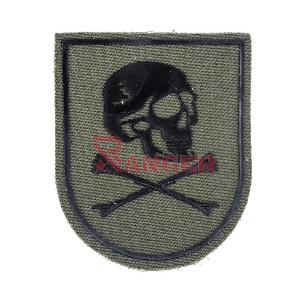 PARCHE LUSITANIA CALAVERA GRANDE C/VELCRO VERDE