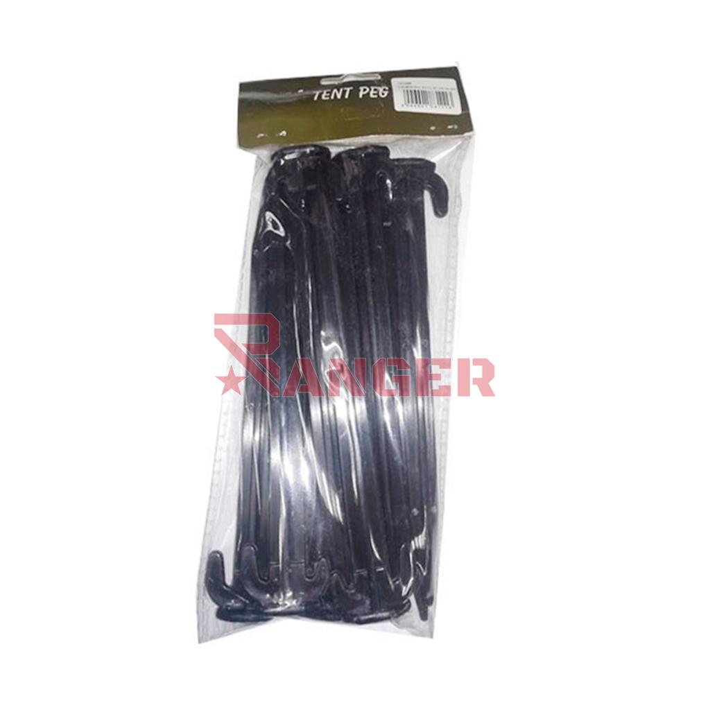 PIQUETA PVC FORA 10PCS 20CM NEGRA