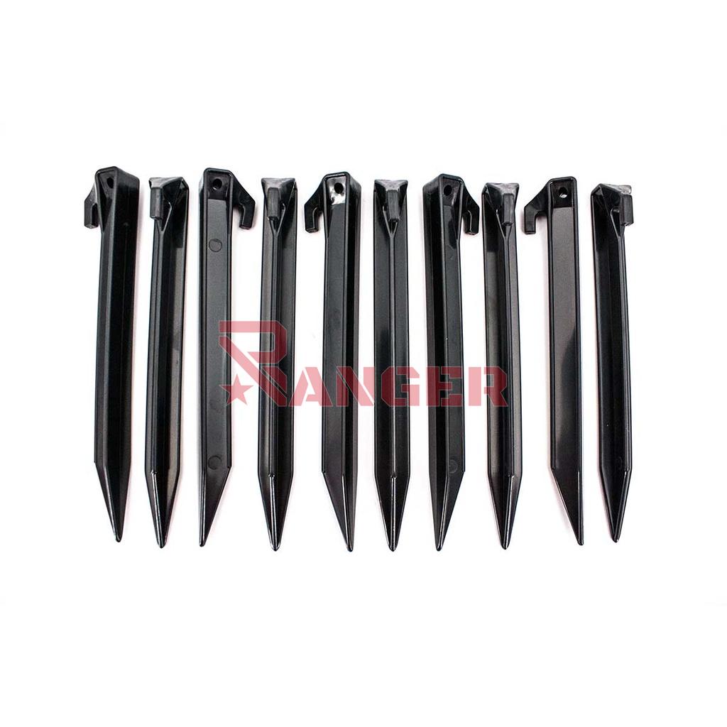 PIQUETA PVC FORA 10PCS 23CM NEGRA