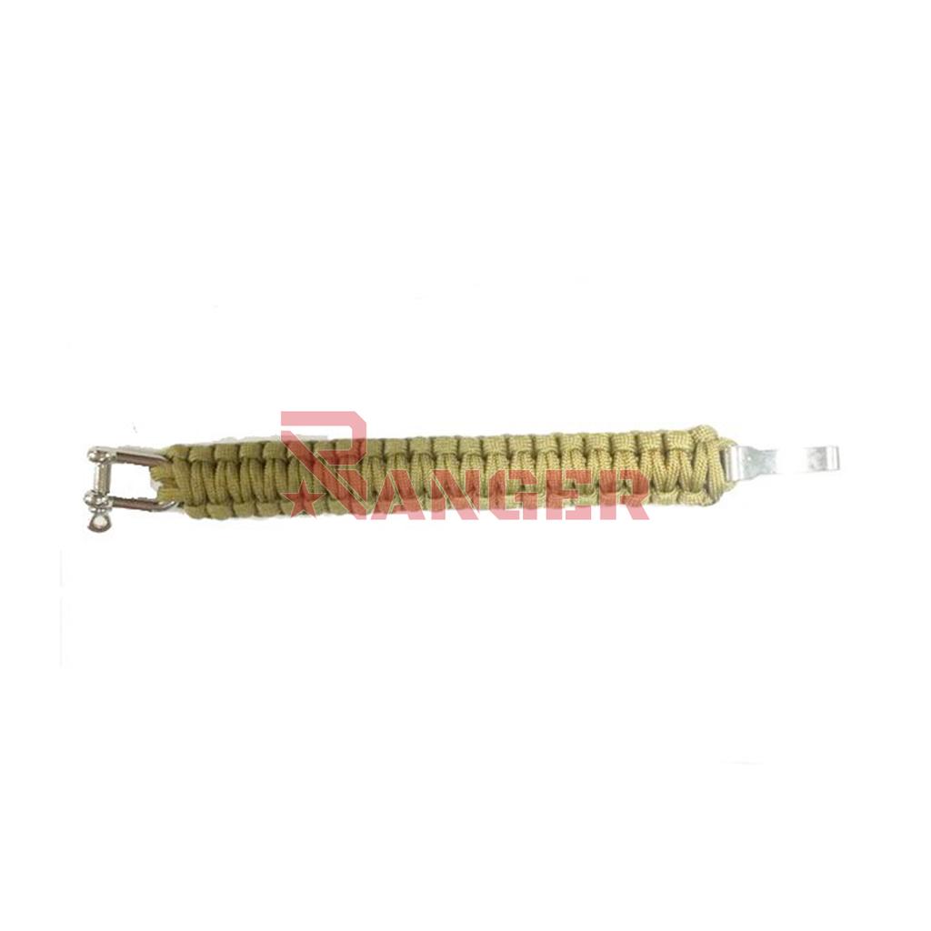 PULSERA PARACORD CIERRE ACERO TAN