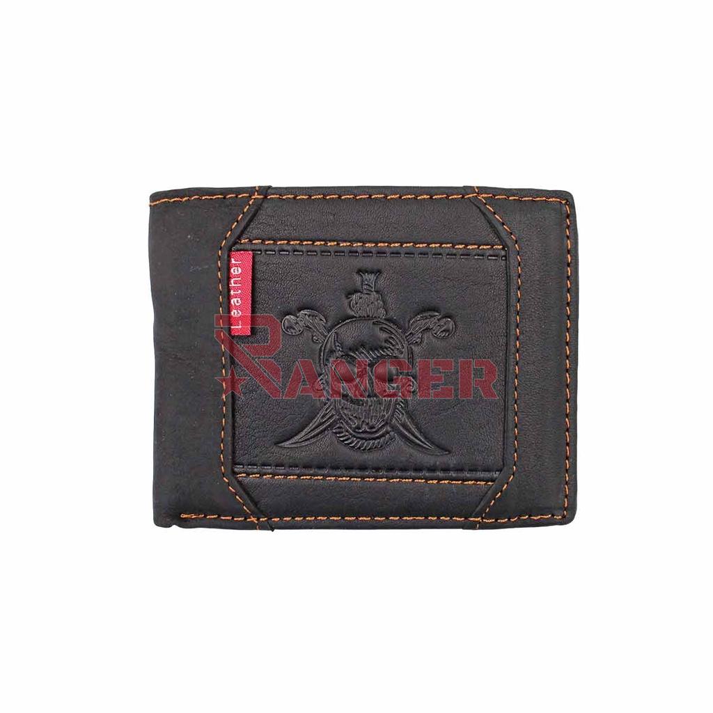 CARTERA PIEL CALAVERA SABLES NEGRA