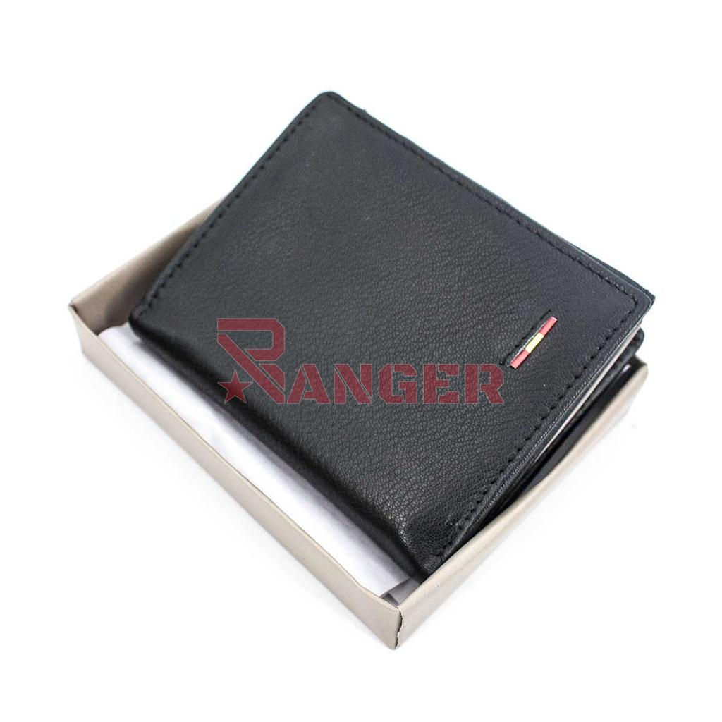 CARTERA PIEL BANDERITA LIBRO ESPAÑA NEGRA