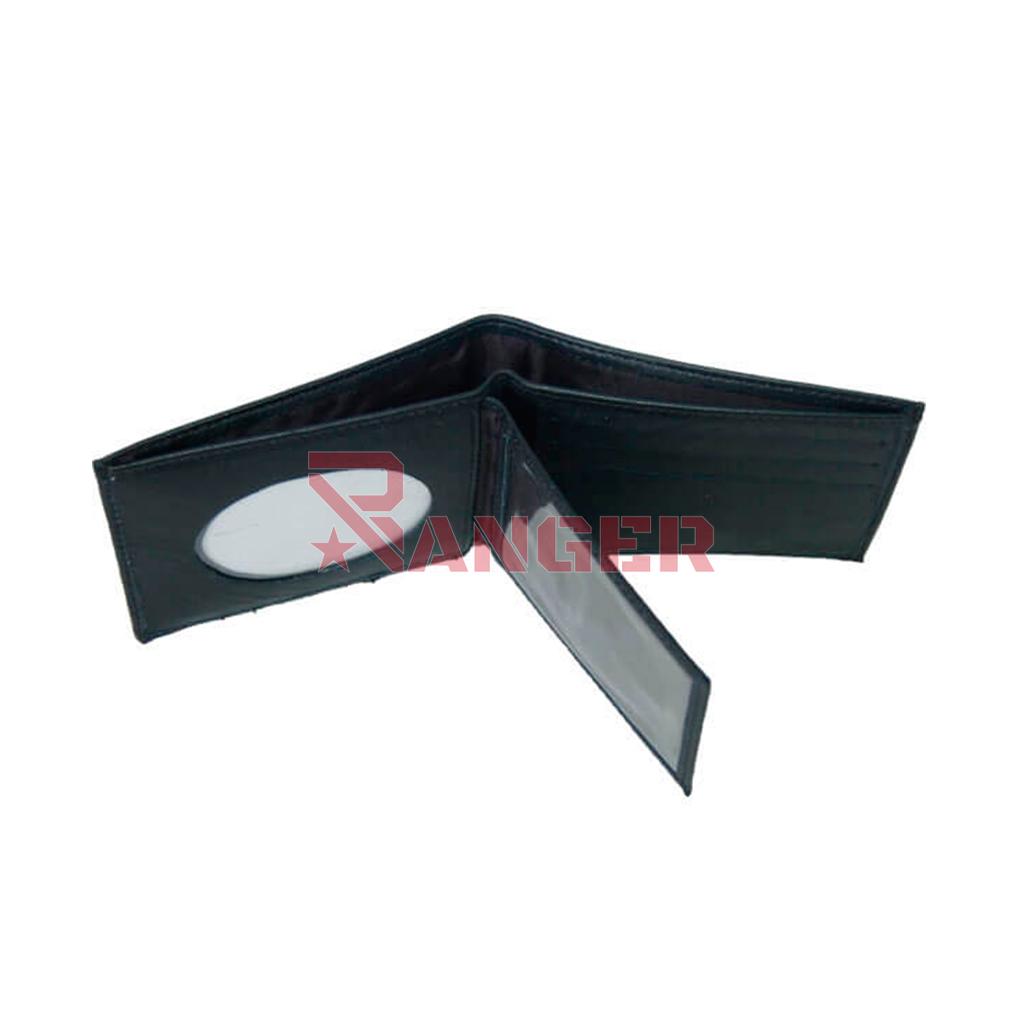 CARTERA PIEL DOBLE COMPARTIMENTO NEGRA