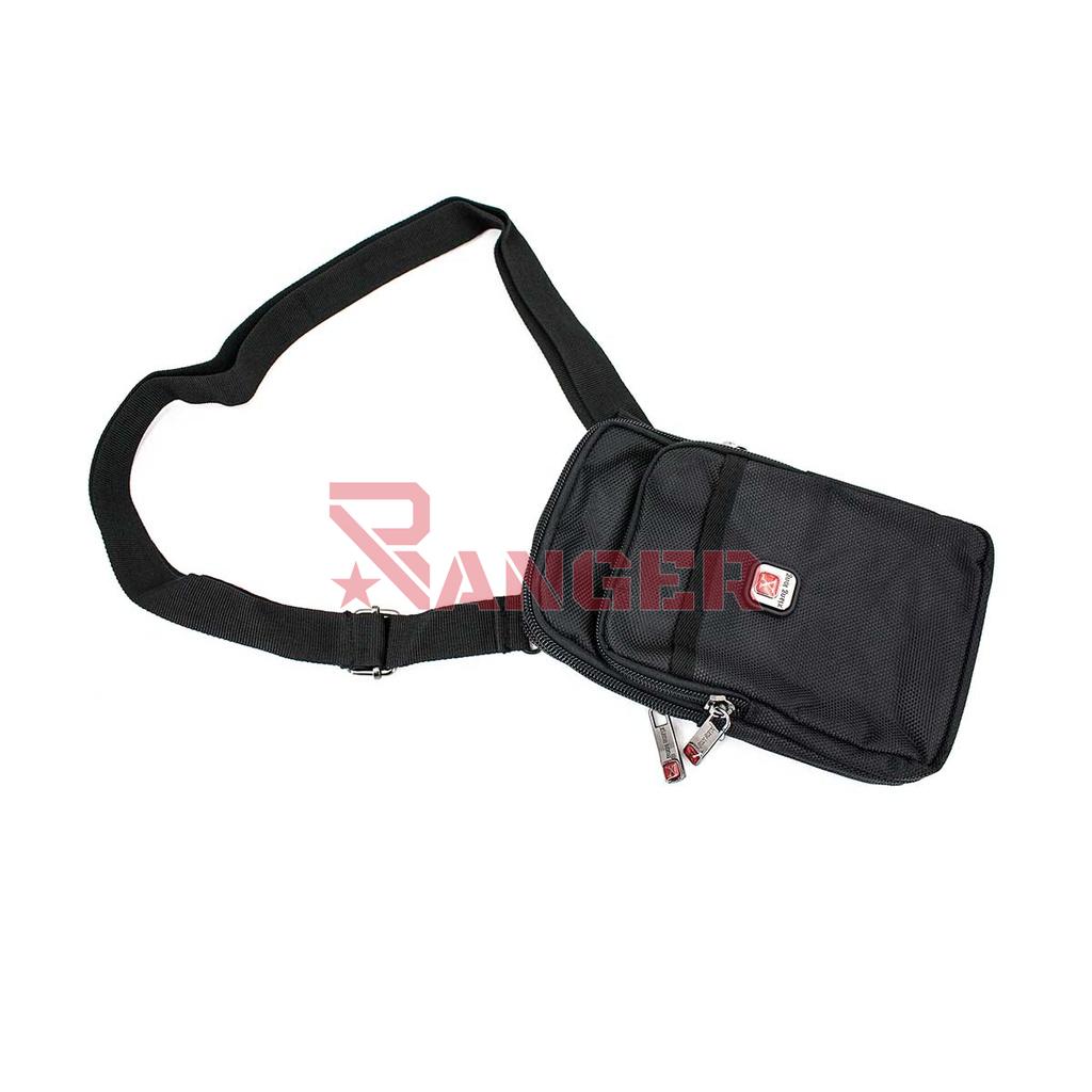 BOLSITO X CORDURA TRIPLE CREMALLERA C/MOSQUETON NEGRO