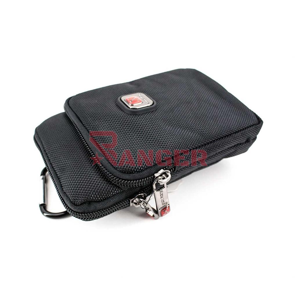 BOLSITO X CORDURA DOBLE CREMALLERA C/MOSQUETON NEGRO