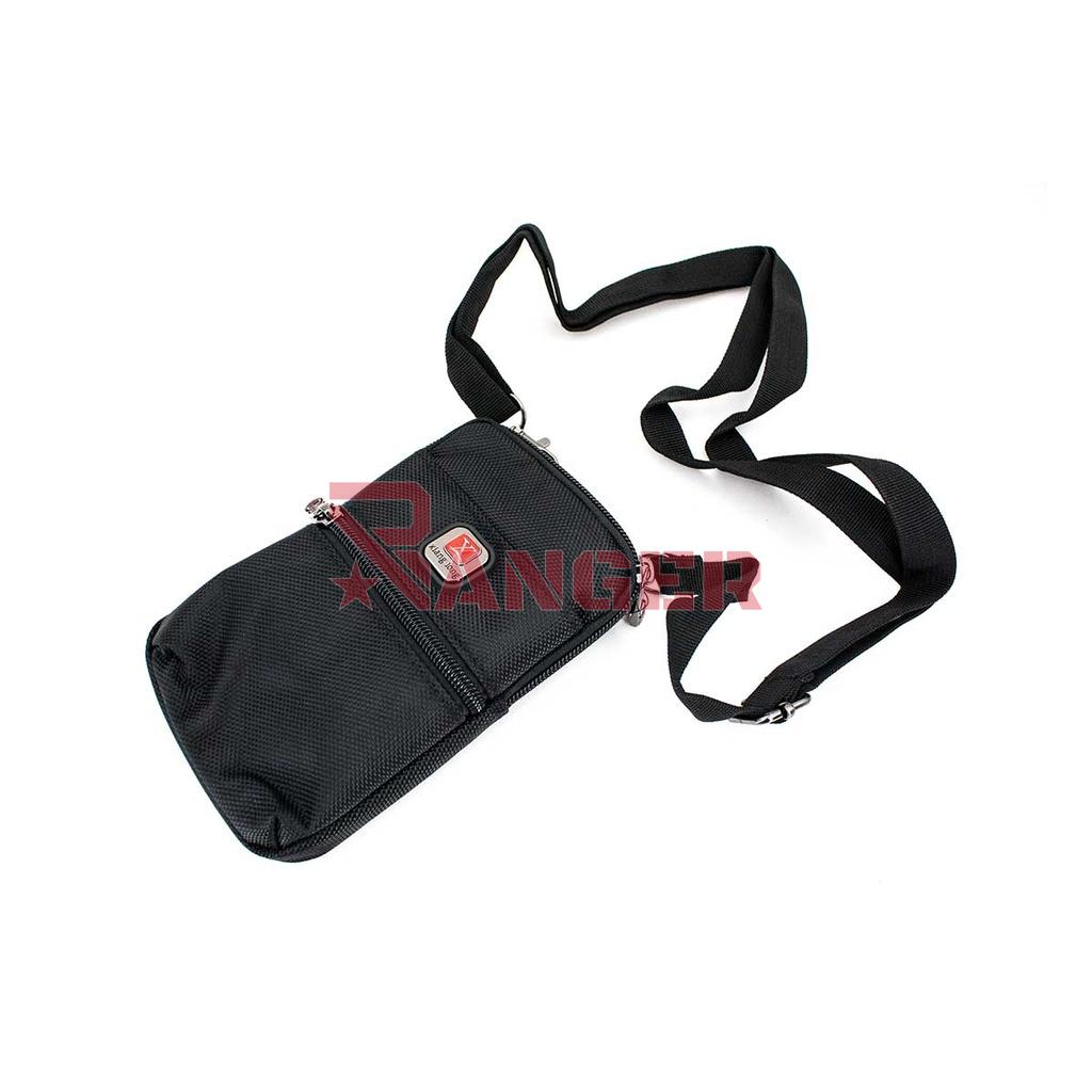 BOLSITO X CORDURA CREMALLERA FRONTAL C/MOSQUETON NEGRO