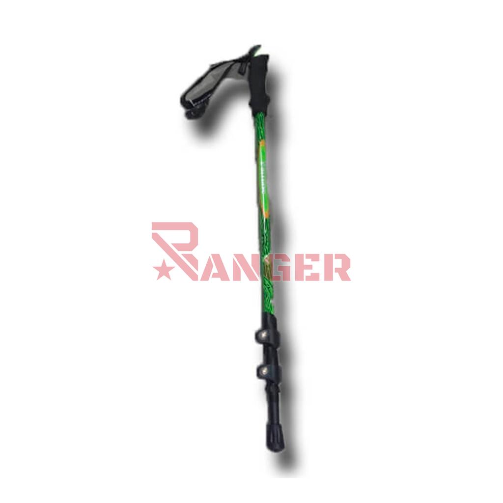 BASTON TREKKING DURALUMINIO 3 SECCIONES VERDE-NEGRO