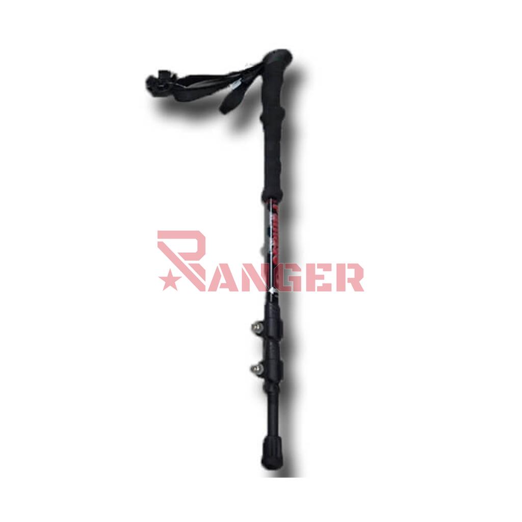 BASTON TREKKING PAMASE CARBONO 130CM NEGRO-ROJO