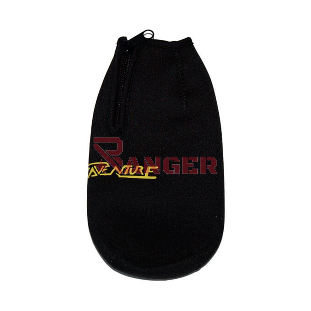 FUNDA BOTELLA NEOPRENO CILINDRICA NEGRA
