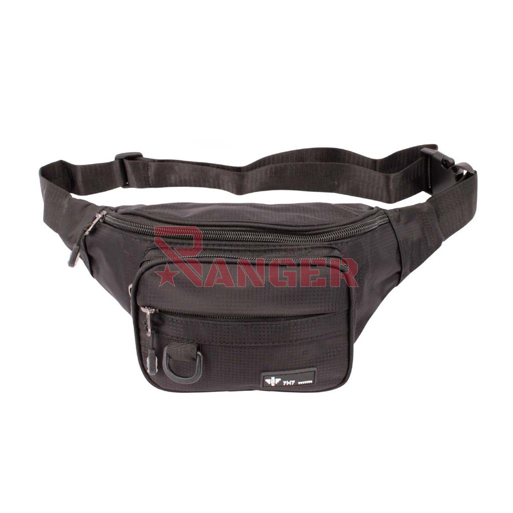 RIÑONERA ZH NYLON ANILLA NEGRA
