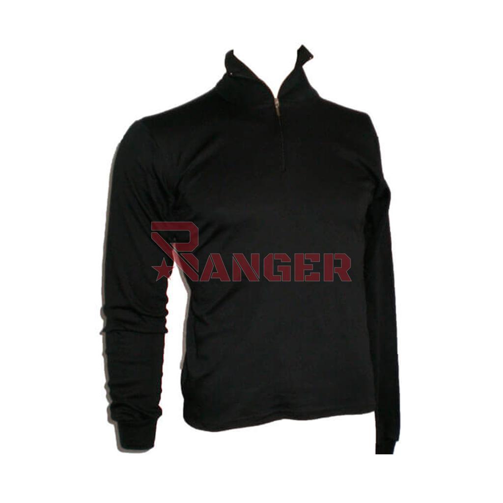 CAMISETA CREMALLERA M/LARGA NEGRA