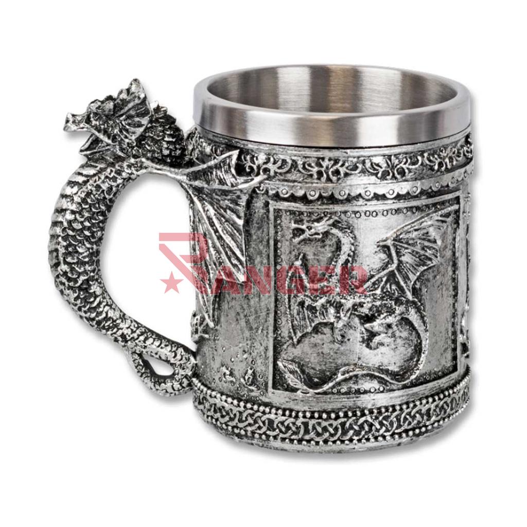 JARRA DECORACION DRAGON NEGRA