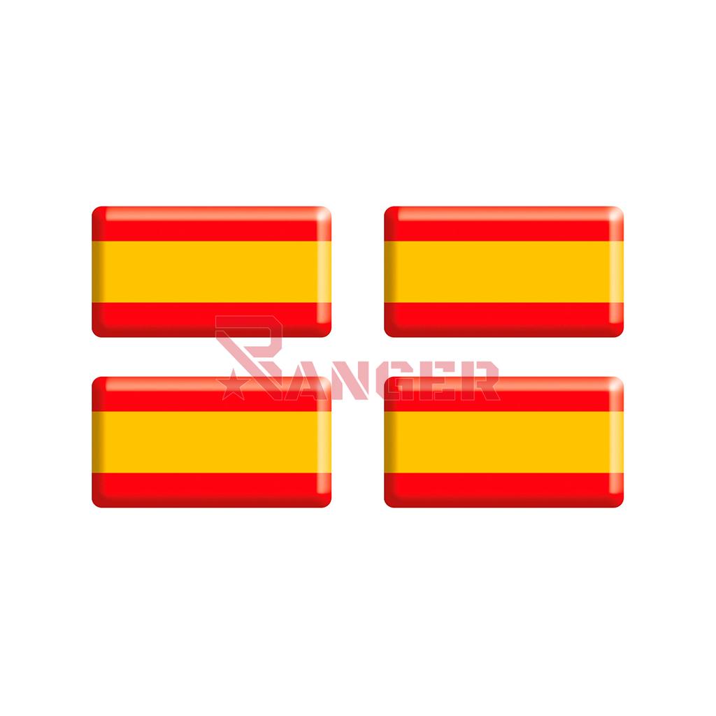 PEGATINA ABULTADA MED. BLISTER 4PCS BANDERA ESPAÑA