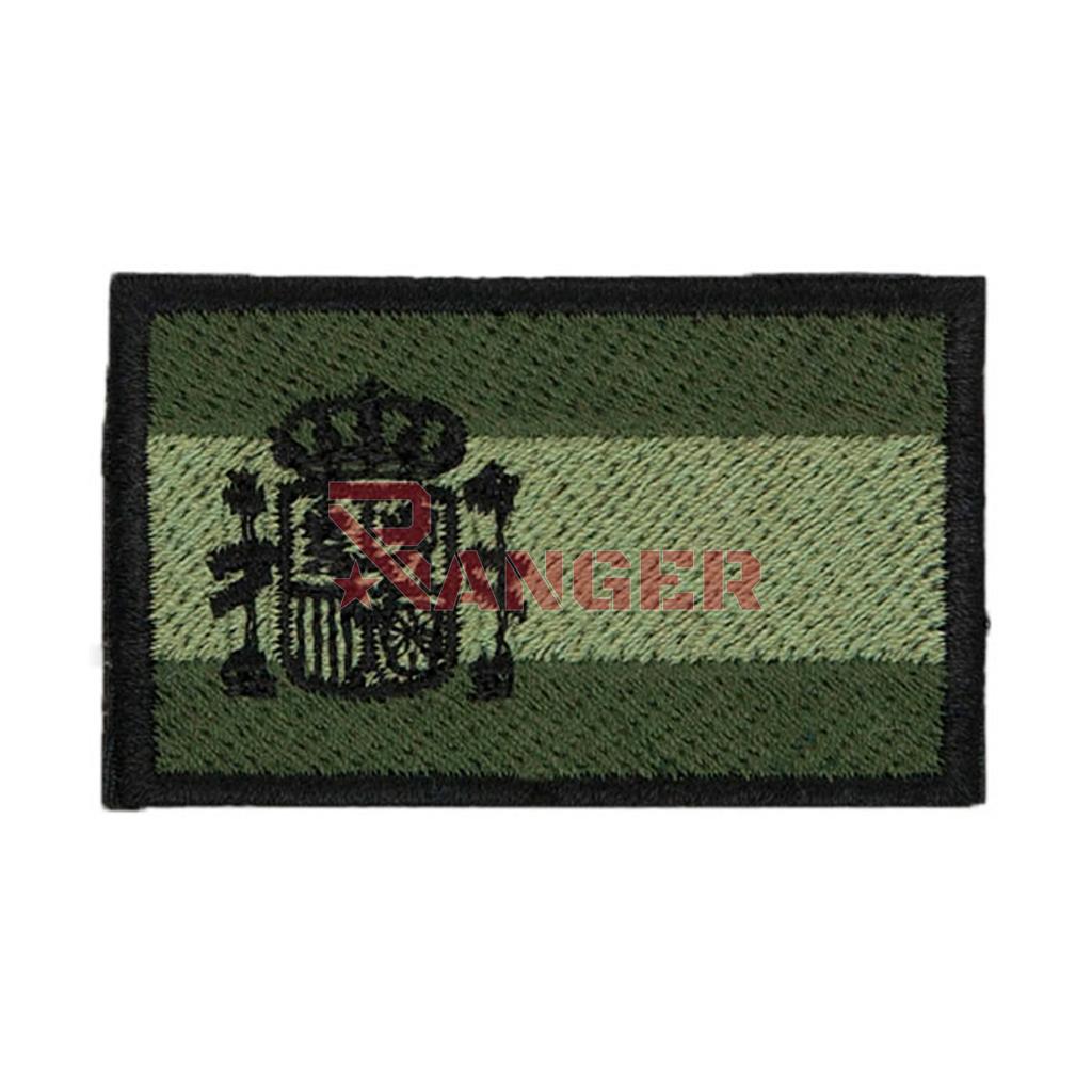 PARCHE BAND, ESPAÑOLA VELCRO BORDADA PEQ. CAMO-VERDE