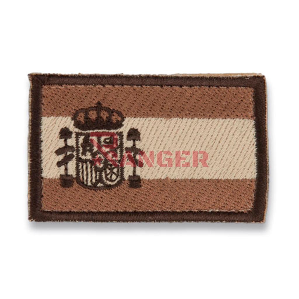 PARCHE BANDERITA ESPAÑOLA VELCRO HOMBRO BORDADA PEQ. DESIERTO