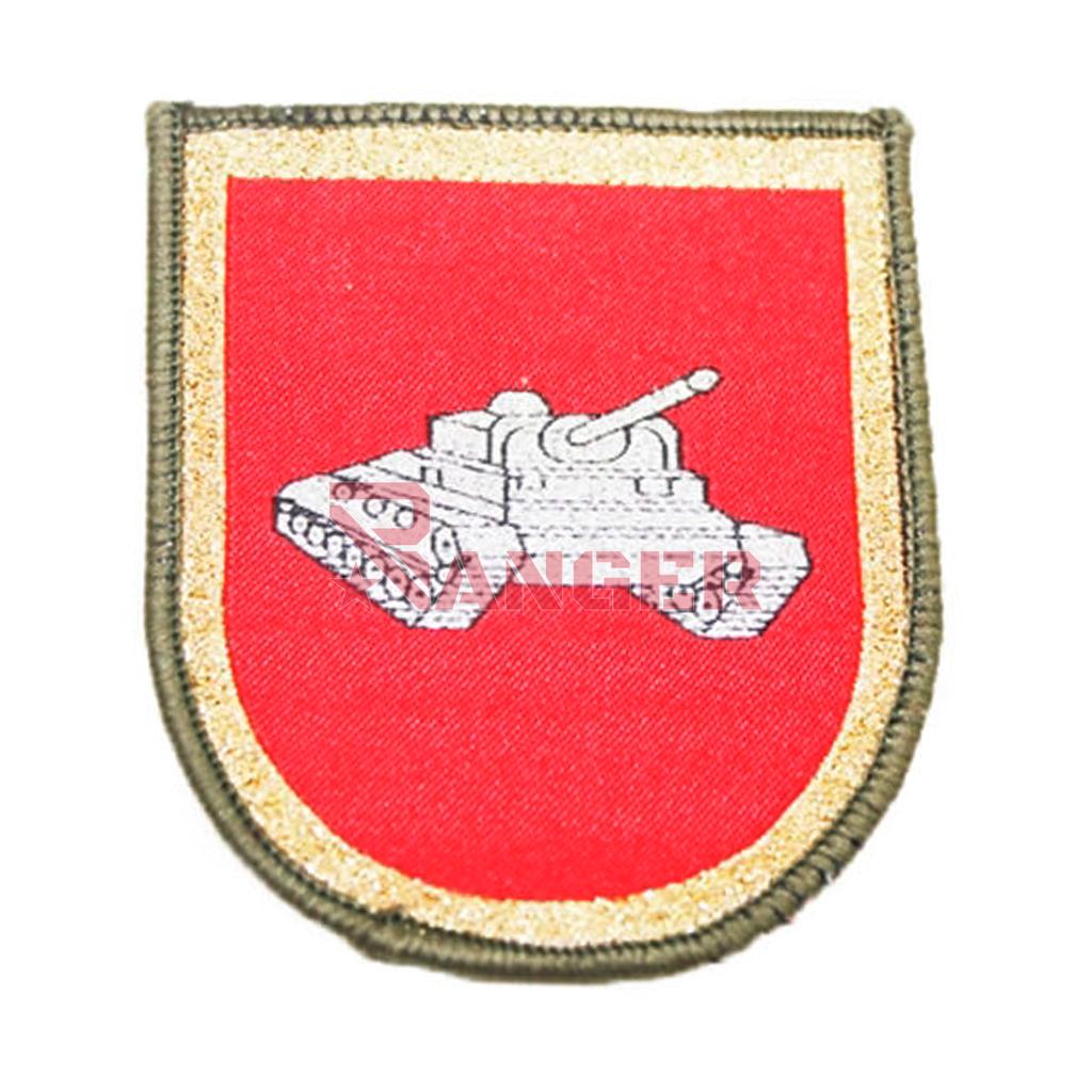 PARCHE TANQUE D A BORDADO ORO-PLATA