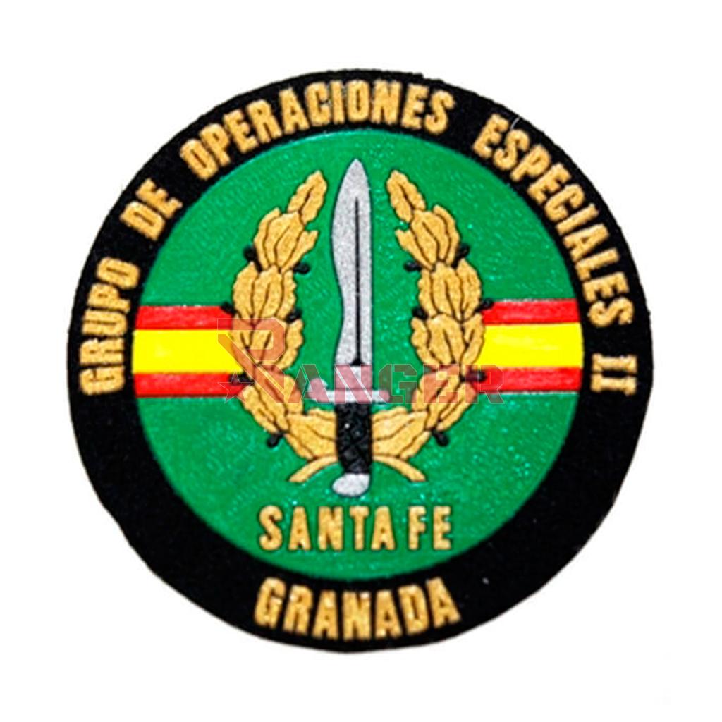 PARCHE COE SANTA FE GRANADA CON VELCRO NEGRO-VERDE